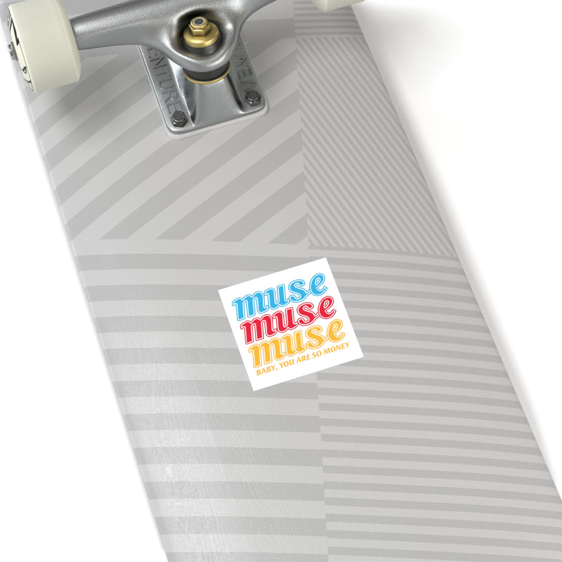 Muse Money Square Sticker | Top Knot Goods