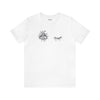 Top Knot Goods logo tee with winking eyes.