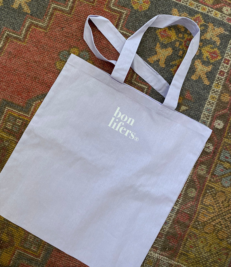 bon lifers logo tote