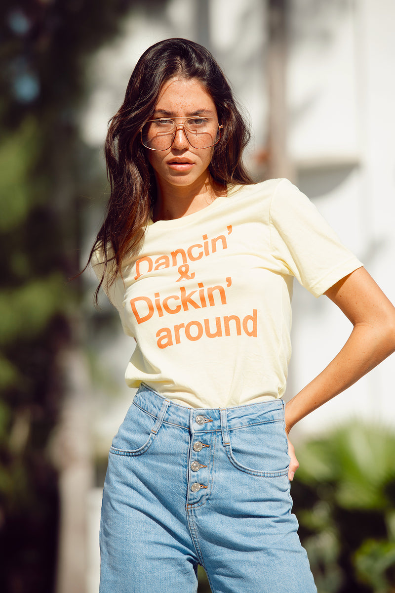 Dancin' and Dickin' Around women's vintage 70's tee