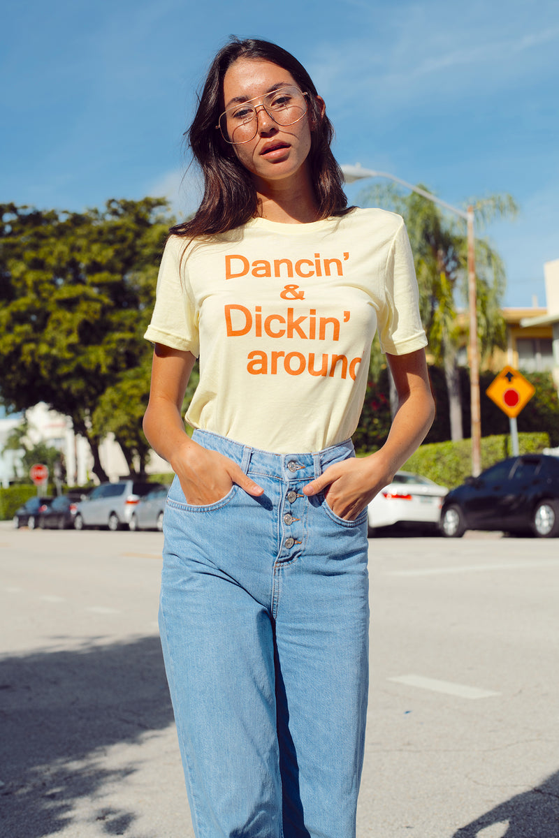 Dancin' and Dickin' Around vintage 70's tee for women